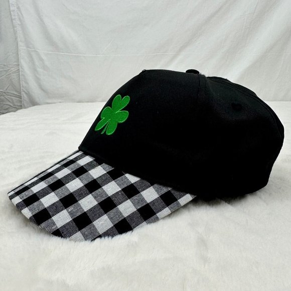 Shamrock Adjustable Cap Hat Adult Unisex Black Checkerboard Bill Gertex - Picture 6 of 9